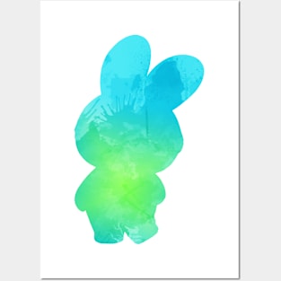 Bunny Inspired Silhouette Posters and Art